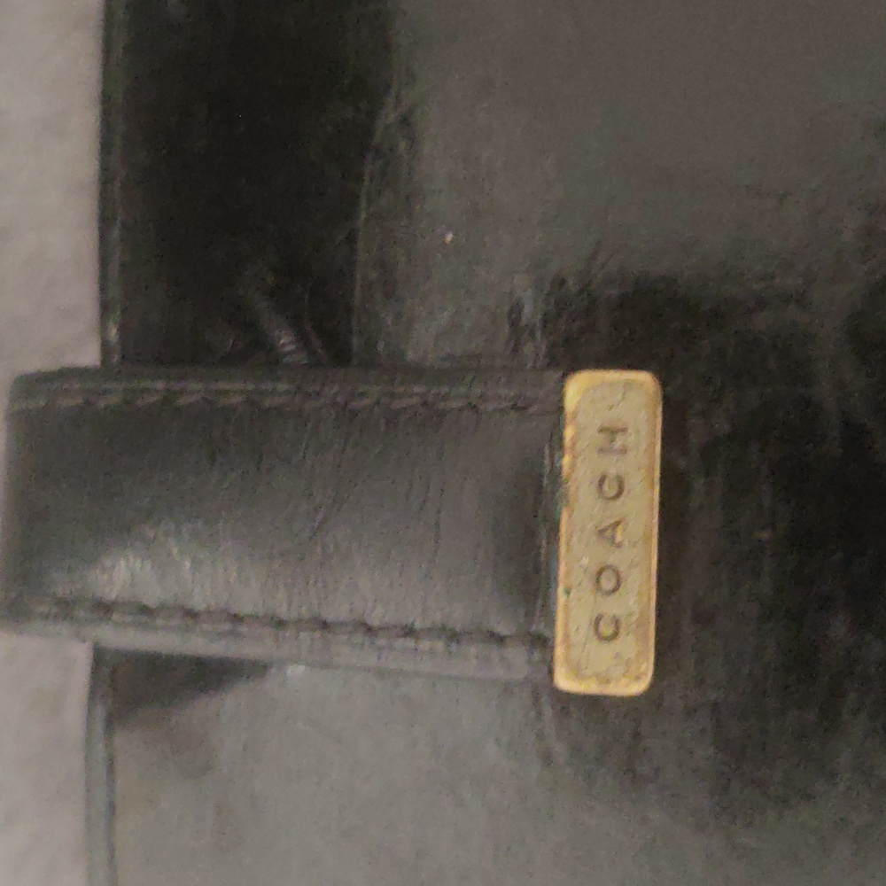 Coach Vintage Black Leather Checkbook Wallet - Picture 2 of 12